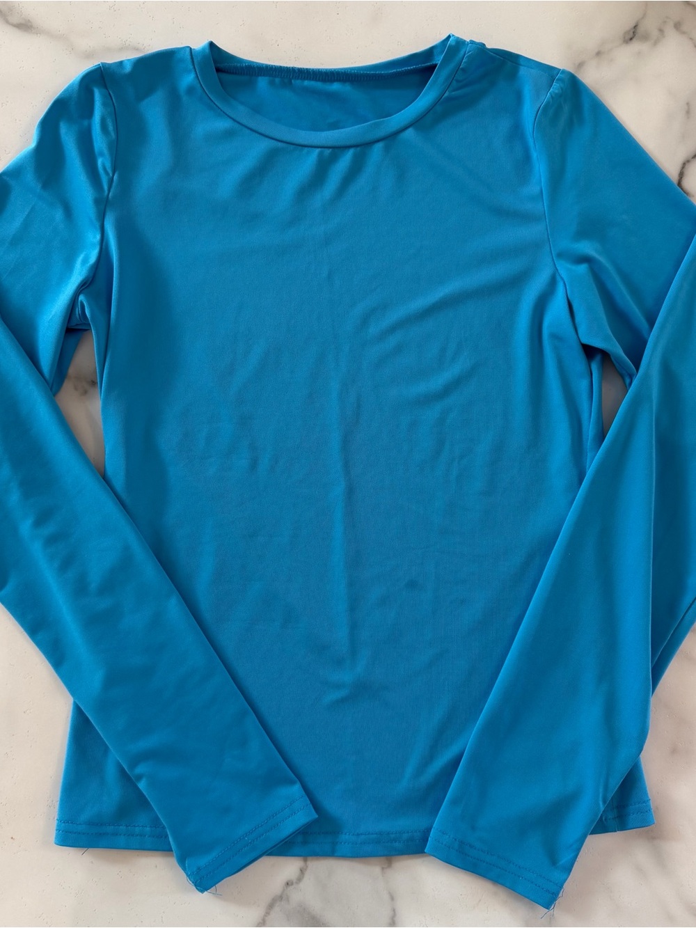Blue Long Sleeve Athletic Top